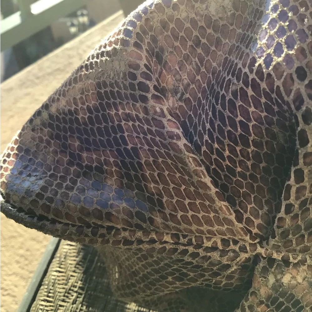 G.I.L.I. Brown Python Leather MILANO Hobo Shoulder Bag